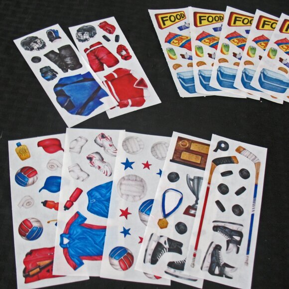 Creative Memories Lot Stickers, 22 studio -Sports, Backpacks, Illusions, Sports - Picture 3 of 11